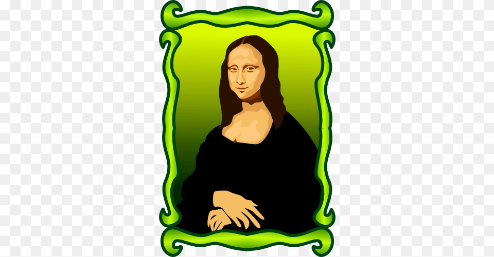 Monalisa Mona Lisa Parody Leonardo Da Vinci Monalisa Cartoon, Adult, Portrait, Photography, Person Png Image