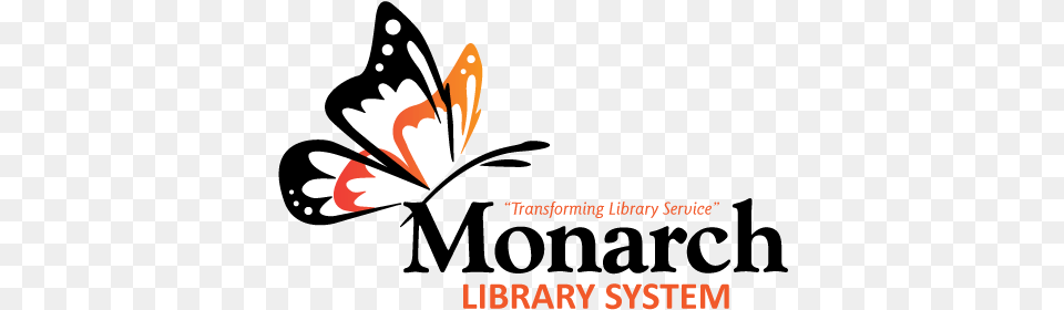 Monarch Library System Logo White Wings Monarch Library System, Art, Graphics, Pattern, Floral Design Png