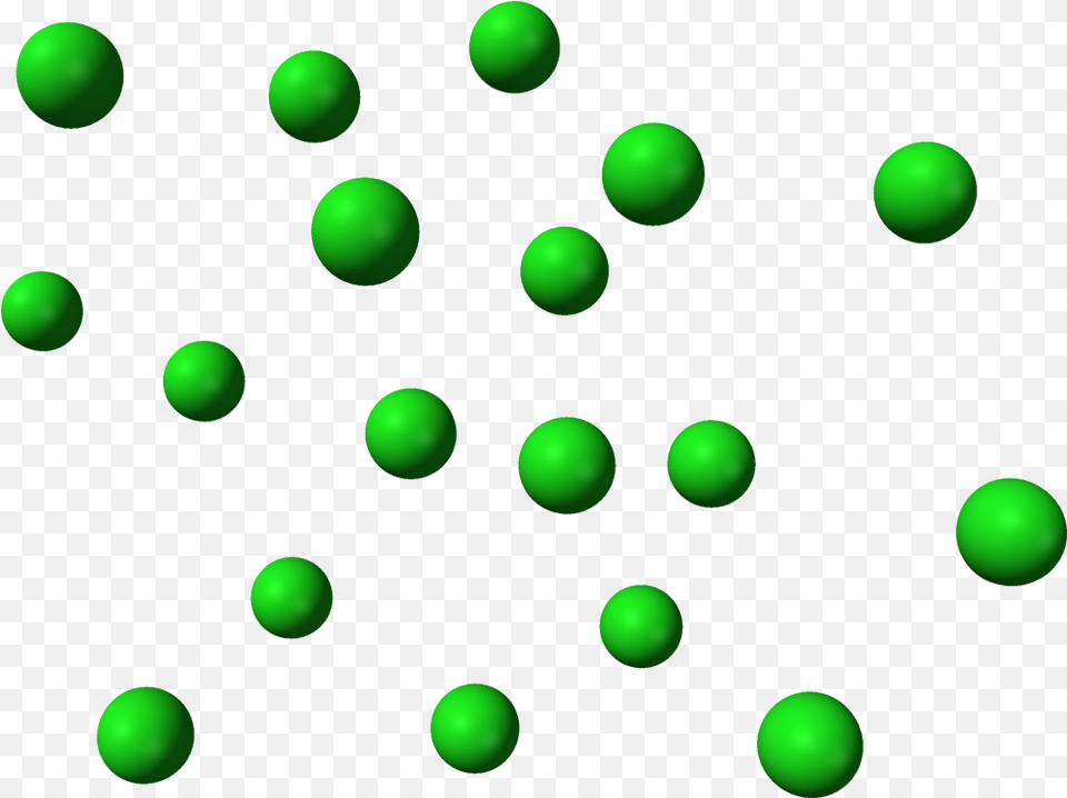 Monatomic Chlorine Gas 3d Vdw Gas Atoms, Green, Sphere, Pattern Png
