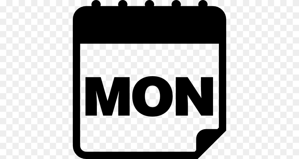 Monday Calendar, Sign, Symbol, Text Png Image