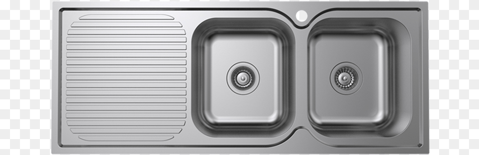 Mondella 1180mm Stainless Steel Cadenza Right Hand Kitchen Sink, Double Sink Png Image