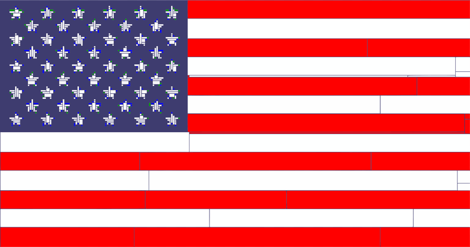 Mondrian American Flag Clipart, American Flag Png