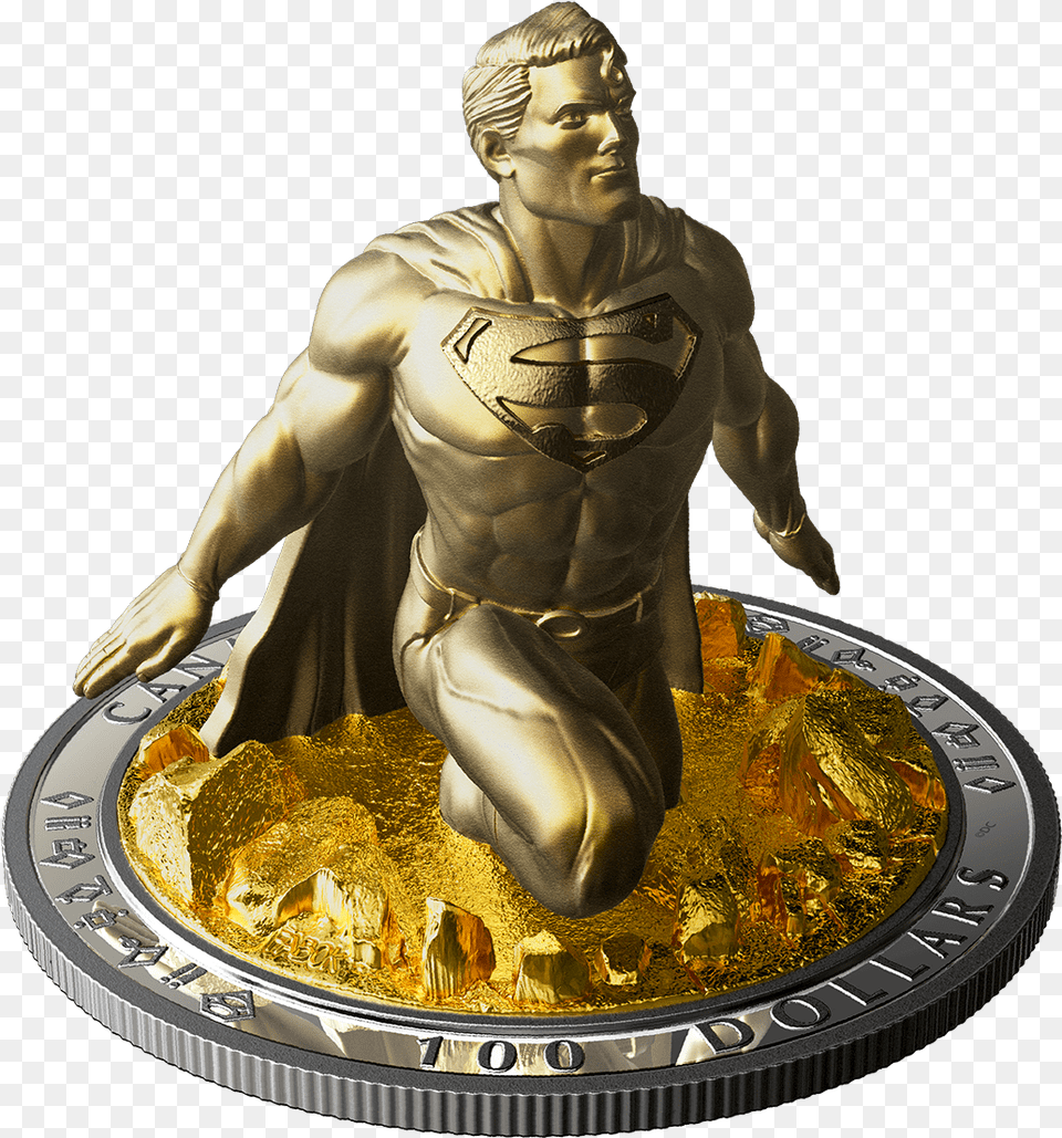 Monedas De Superman, Adult, Gold, Male, Man Png