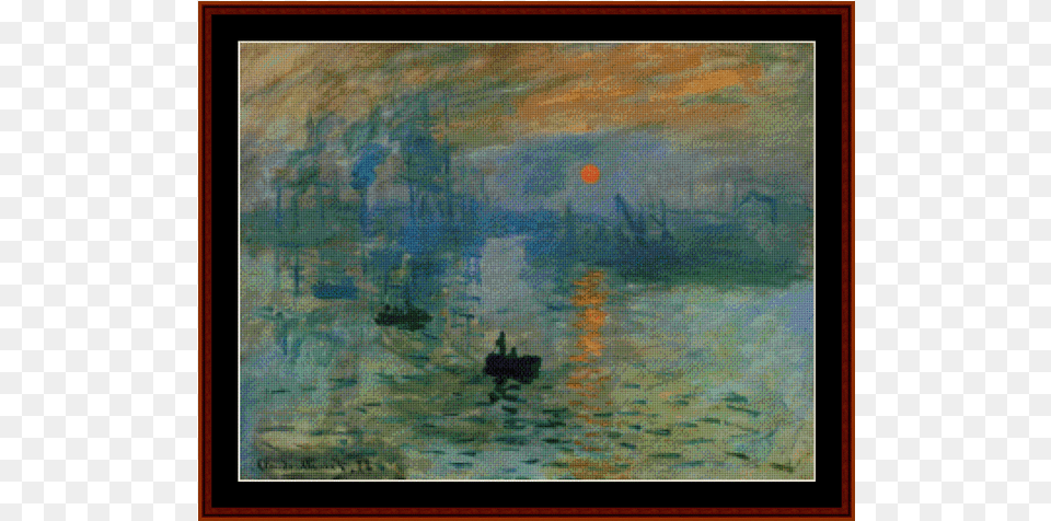 Monet Cross Stitch Pattern By Cross Stitch Collectibles Claude Monet First Impressionist Painting, Art, Canvas, Nature, Outdoors Png