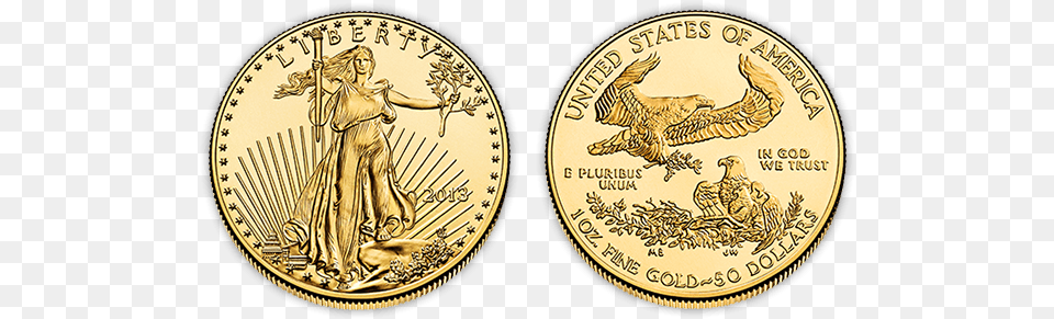 Monex Product American Gold Eagle Coins American Eagle Gold Coin, Person, Money, Animal, Bird Png