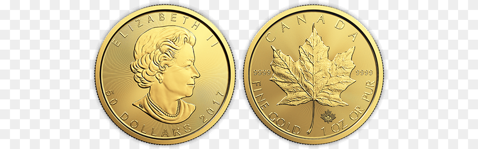 Monex Product Gold Canadian Leafs Canadian Maple Leaf Coin, Money, Accessories, Pendant, Locket Free Png Download