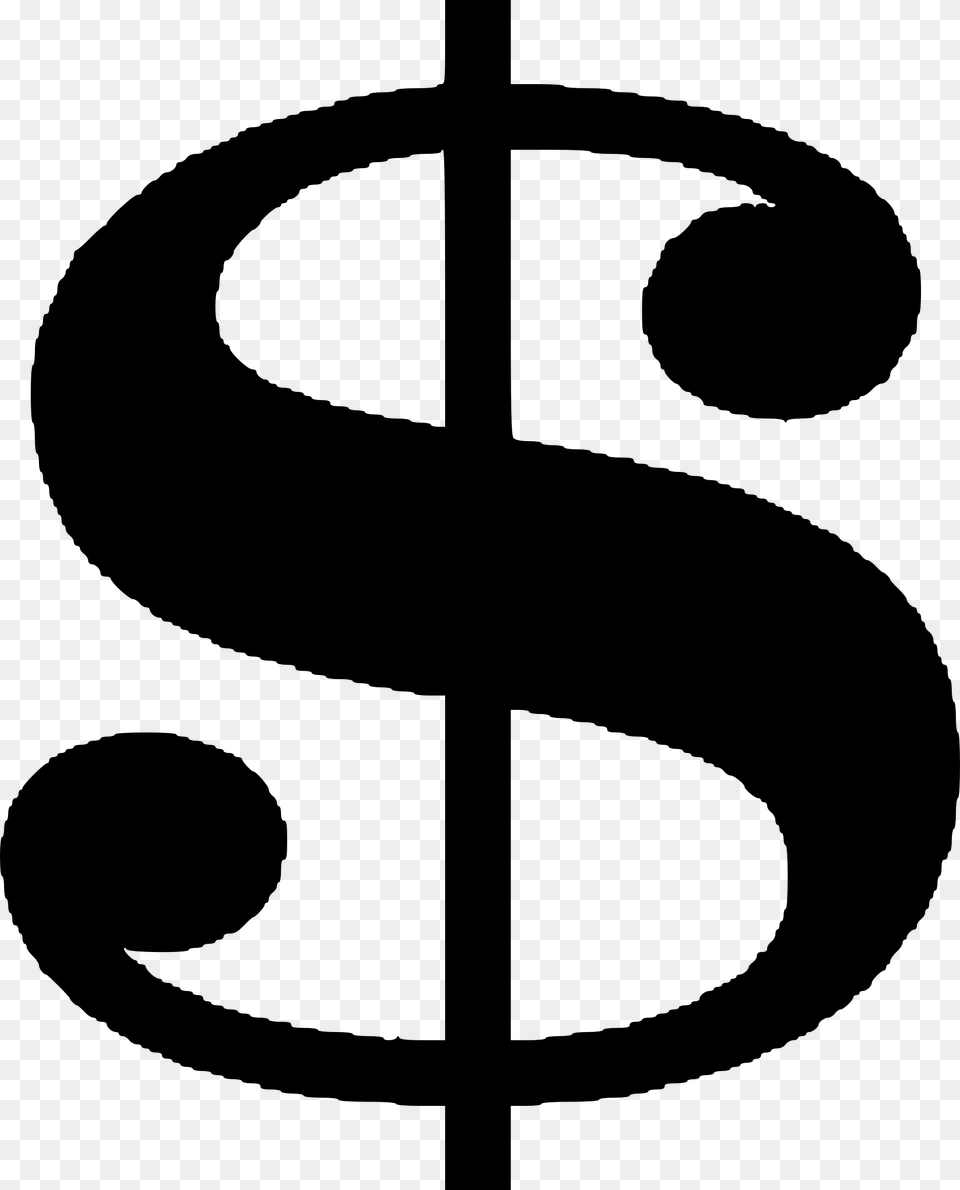 Money 10 Clip Arts Dollar Sign Clipart Black And White, Gray Free Png Download