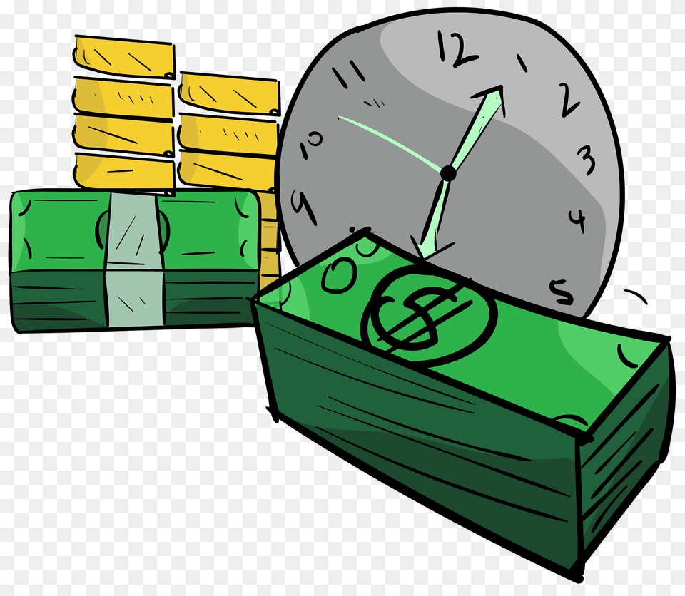 Money And Clock Clipart, Analog Clock Png