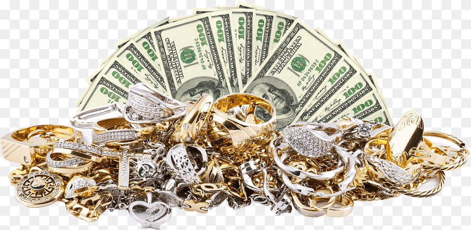 Money And Gold And Diamonds Png