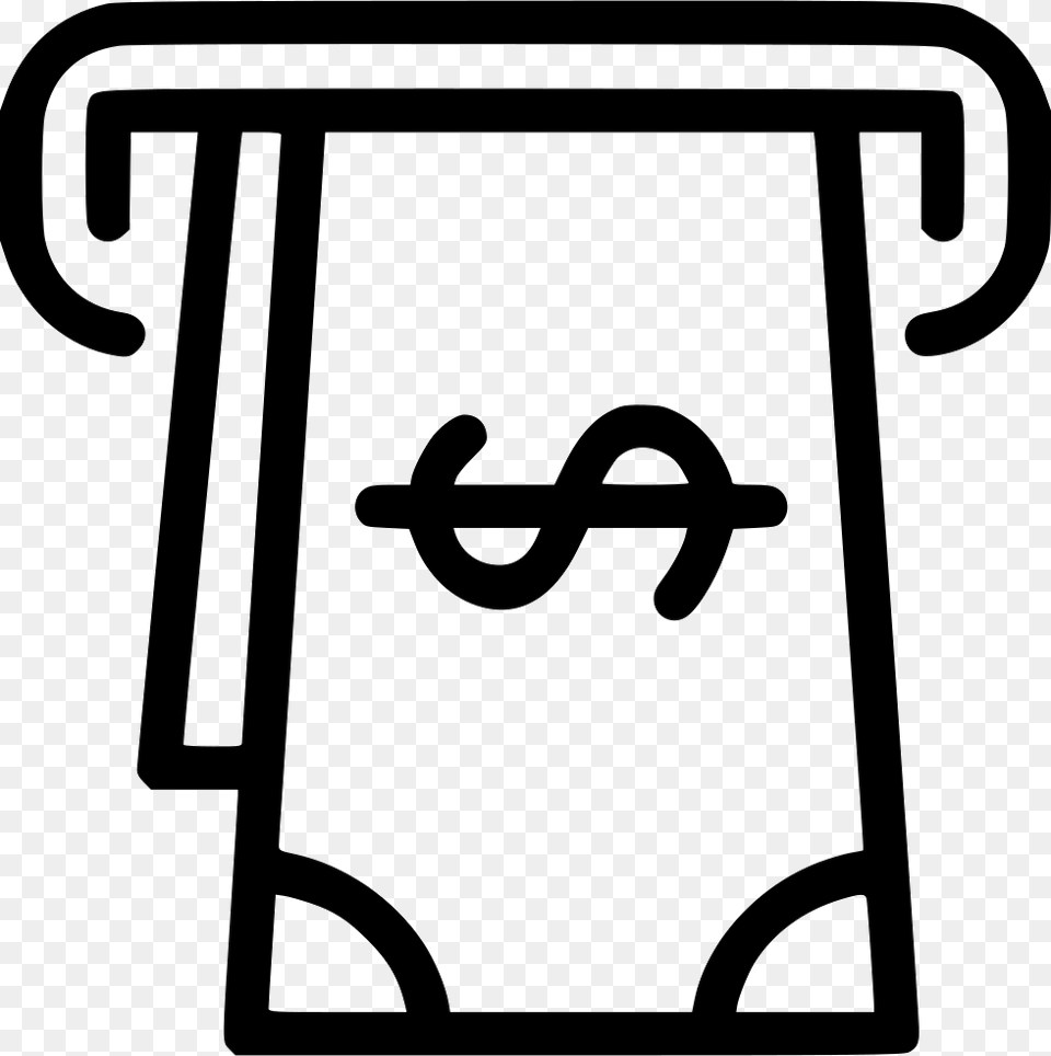 Money Atm Machine Withdrawal Cash Icon Stencil, Text, Gas Pump, Pump Free Png Download