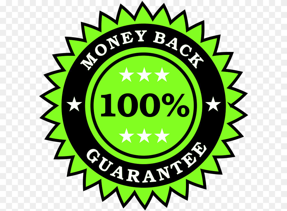 Money Back Guarantee 100 Business Service Finance 30 Days Money Back, Green, Logo, Symbol Png Image
