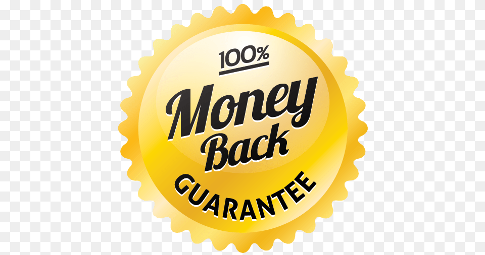 Money Back Guarantee, Badge, Logo, Symbol, Gold Free Png