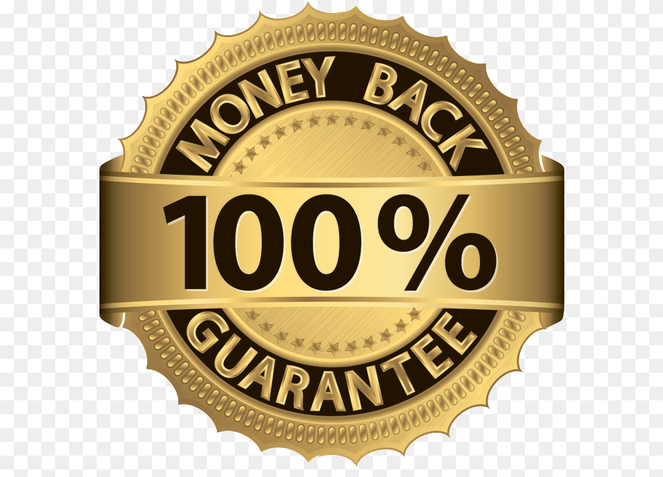 Money Back Guarantee, Badge, Logo, Symbol, Gold Free Png Download