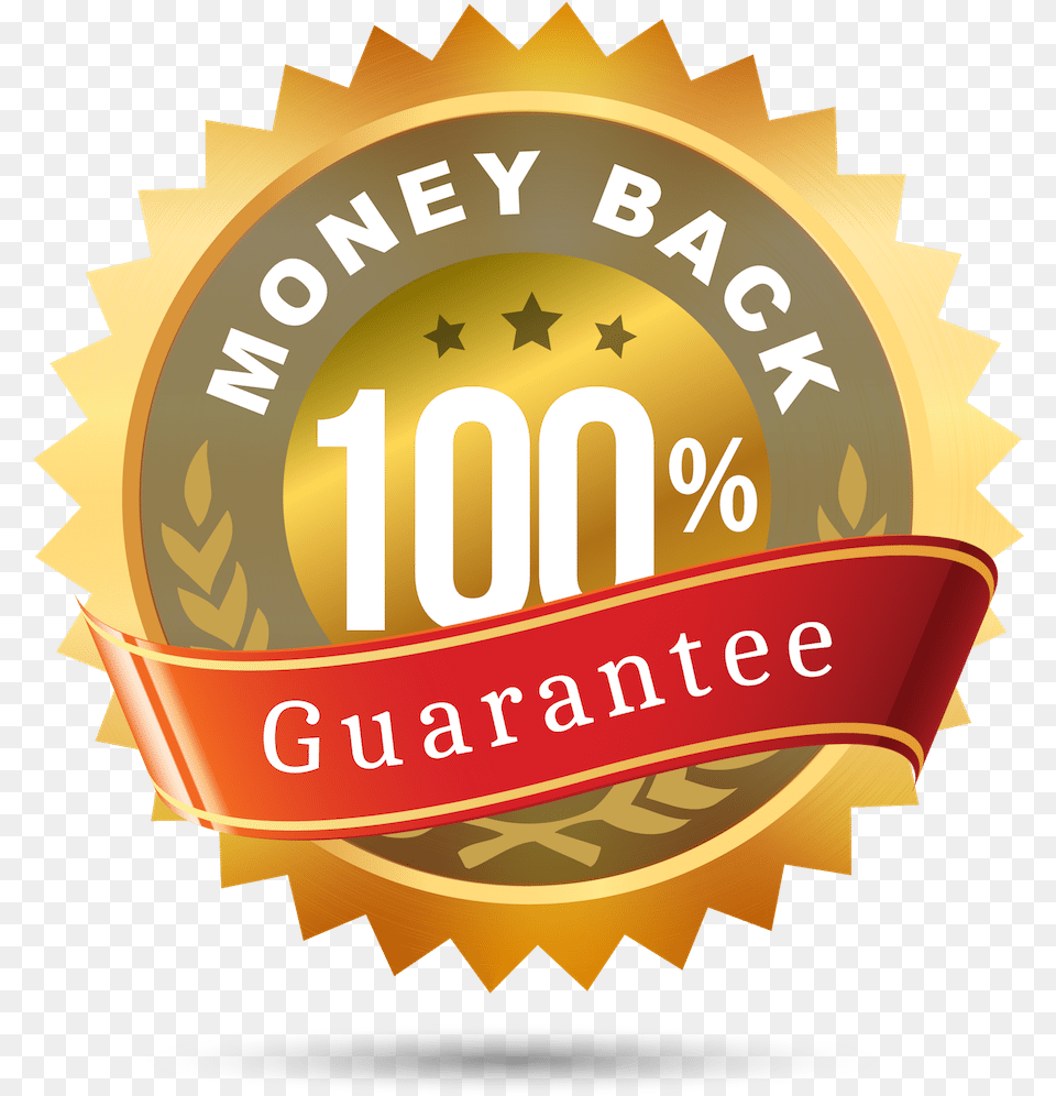 Money Back Guarantee Gold Seal Transparent Background, Symbol, Logo, Badge, Factory Png Image