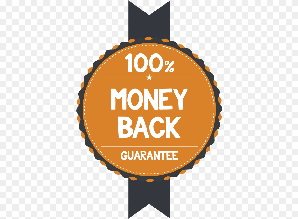 Money Back Guarentee With In 30 Days Australian Dog Food Money Back Guarantee Orange, Gold, Logo, Ammunition, Grenade Png Image