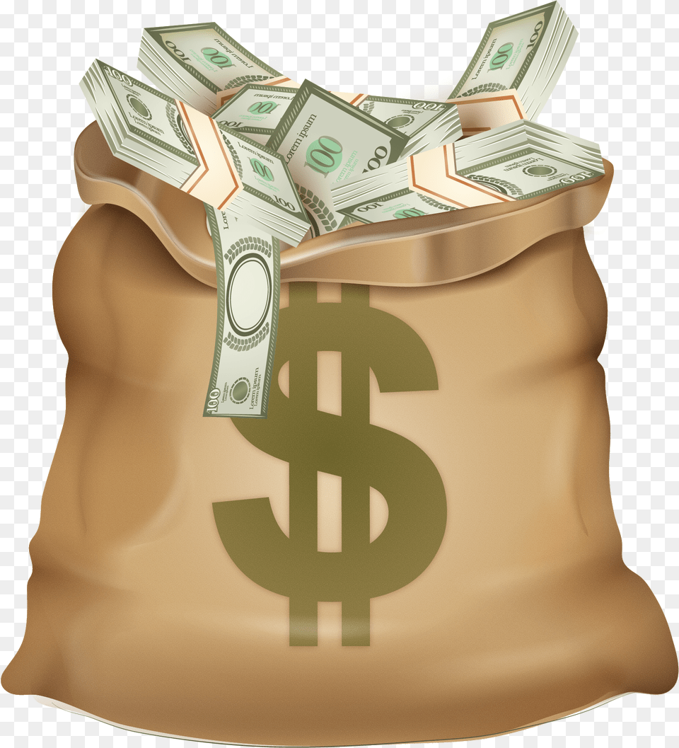 Money Bag Coin Bag Of Money, Diaper Free Png Download