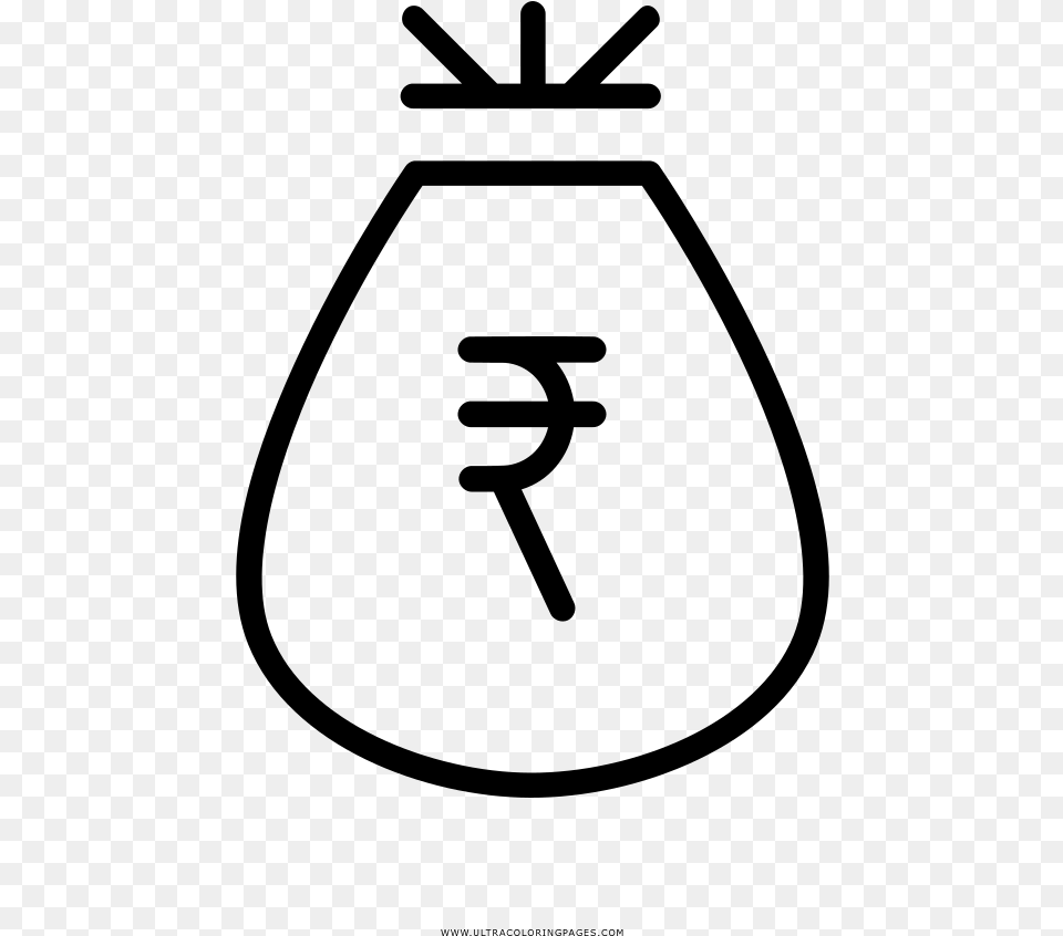 Money Bag Coloring, Gray Png