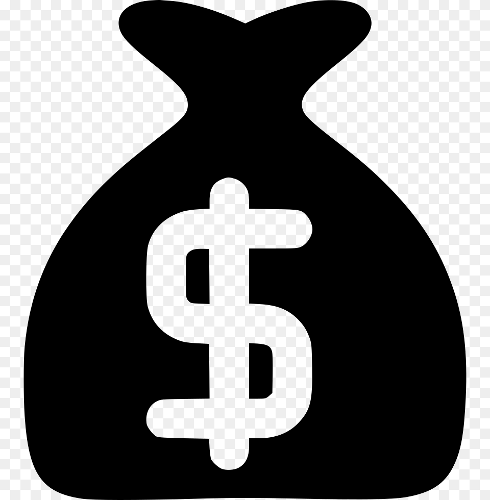 Money Bag Dollar Icon Stencil, Symbol Free Png Download