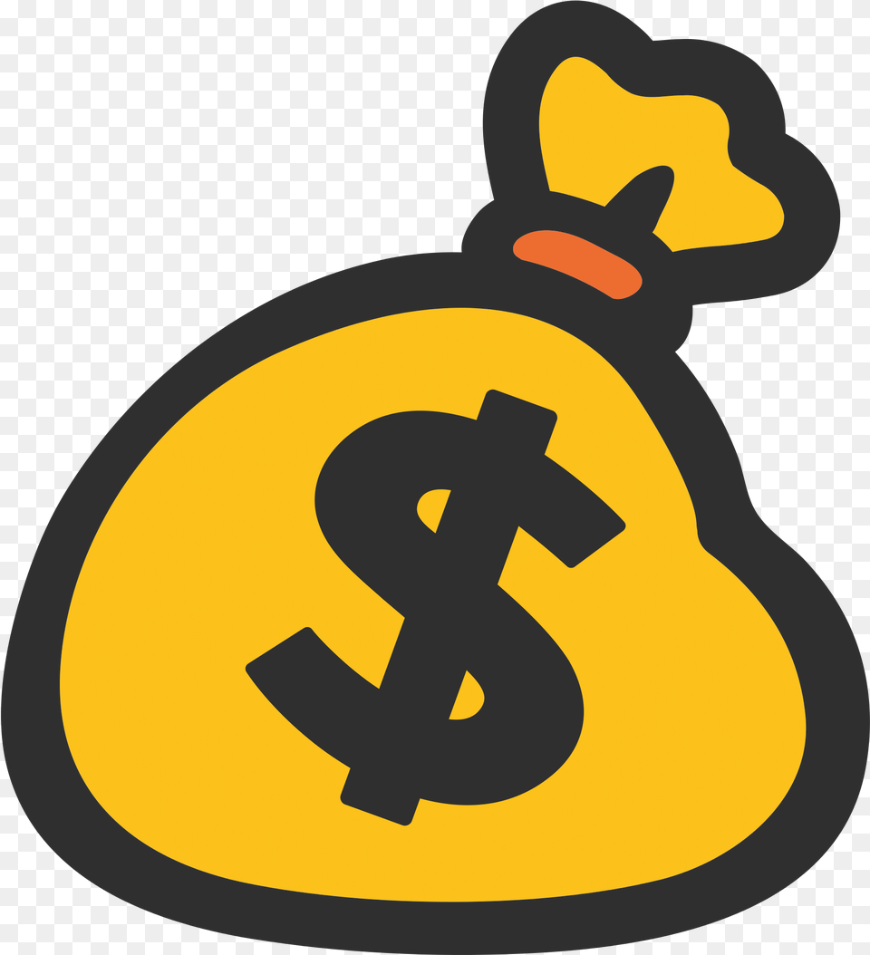 Money Bag Emoji Android, Symbol, Text Free Png Download