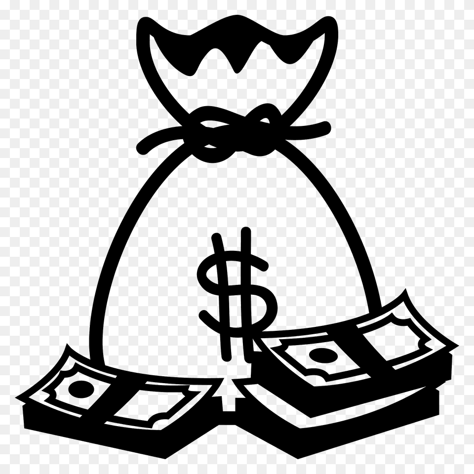 Money Bag Emoji Clipart, Stencil, Symbol, Emblem, Device Free Transparent Png