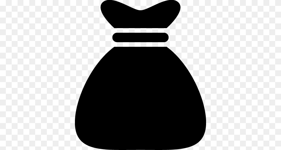 Money Bag Icon, Gray Free Png