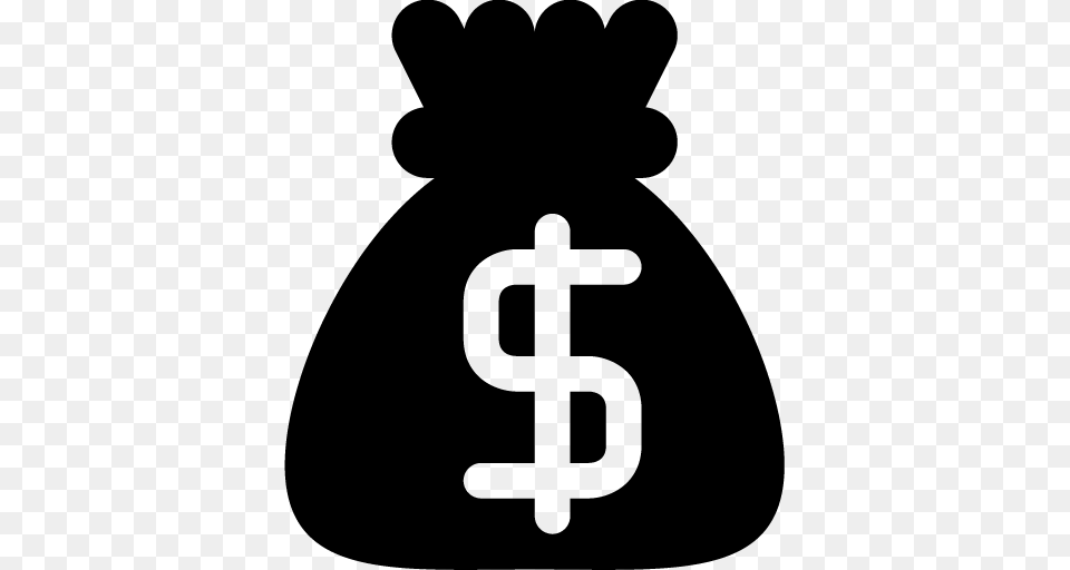 Money Bag Icon, Gray Png Image