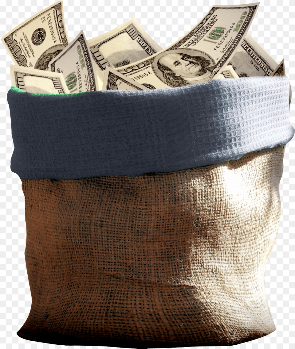 Money Bag For Download Money In Bag, Person, Face, Head Png Image