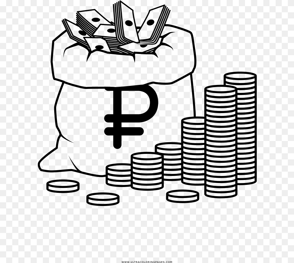 Money Bag Money Bag Yo Money Bag Emoji Money Bag Bag Of Money Colouring Pages, Gray Free Transparent Png