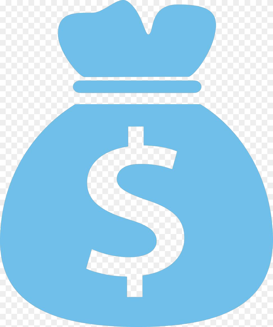 Money Bag Payment Icon Blue Money Bag Icon, Symbol, Text, Logo Png Image