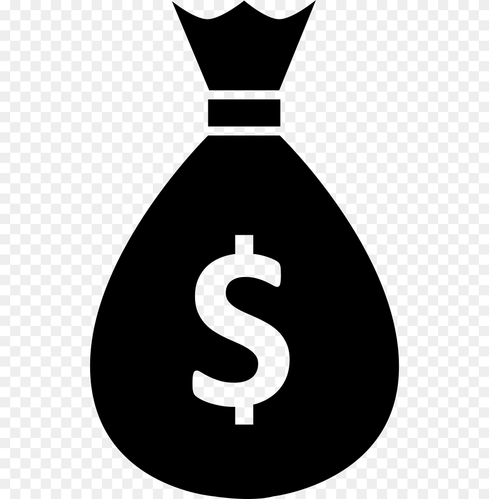 Money Bag Sack Dollar Bag Purchased Icon, Accessories, Formal Wear, Stencil, Tie Free Png Download