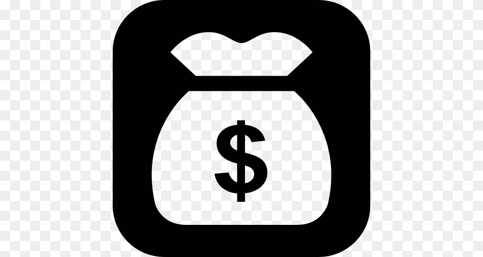 Money Bag Square Dollars Dollar Black And White Commercial, Jar, Pottery Free Png