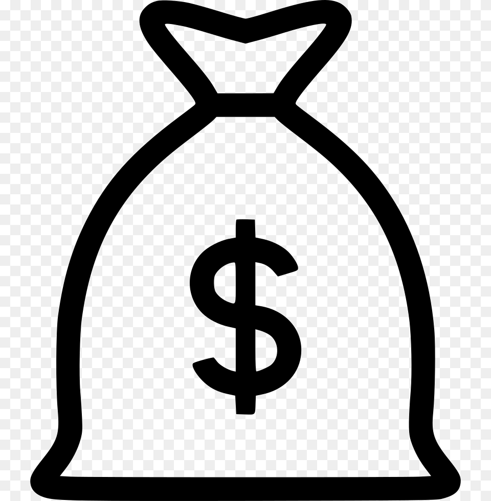 Money Bag Transparent Background Money Clipart Black And White, Symbol, Device, Grass, Lawn Png Image