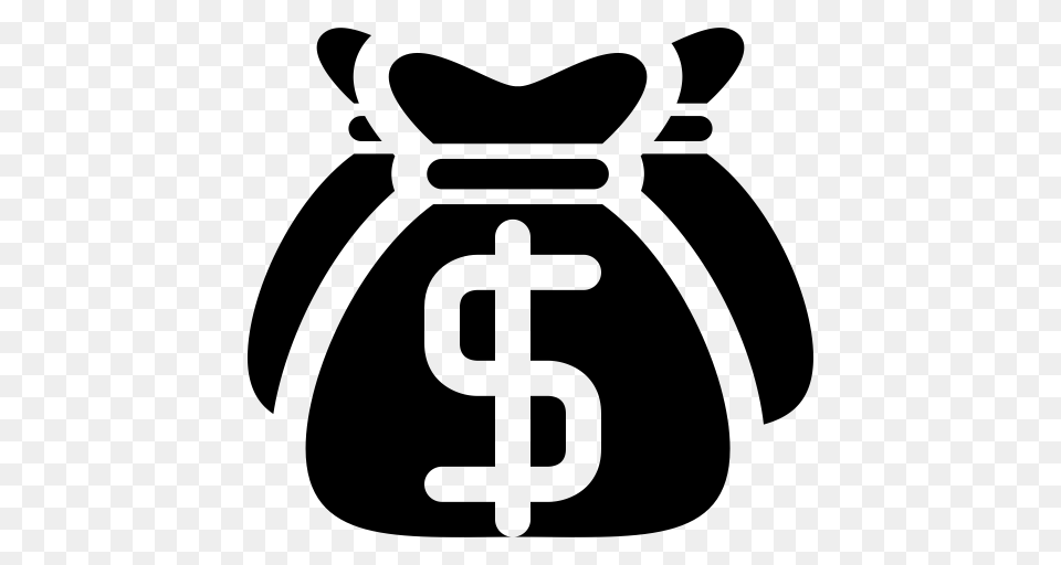 Money Bags Bags Business Icon With And Vector Format, Gray Png