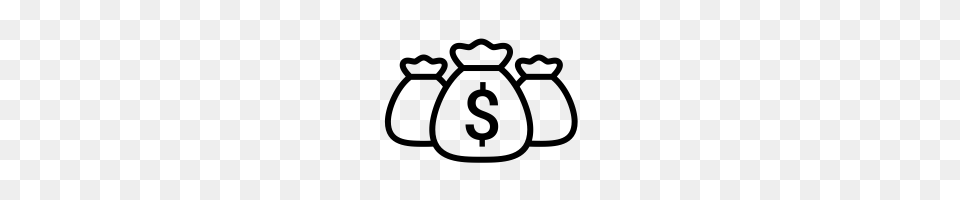 Money Bags Icons Noun Project, Gray Free Png Download