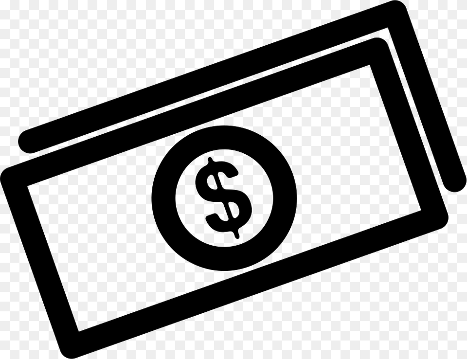 Money Bills Money Bill Icon, Stencil, Text, Sticker Png Image