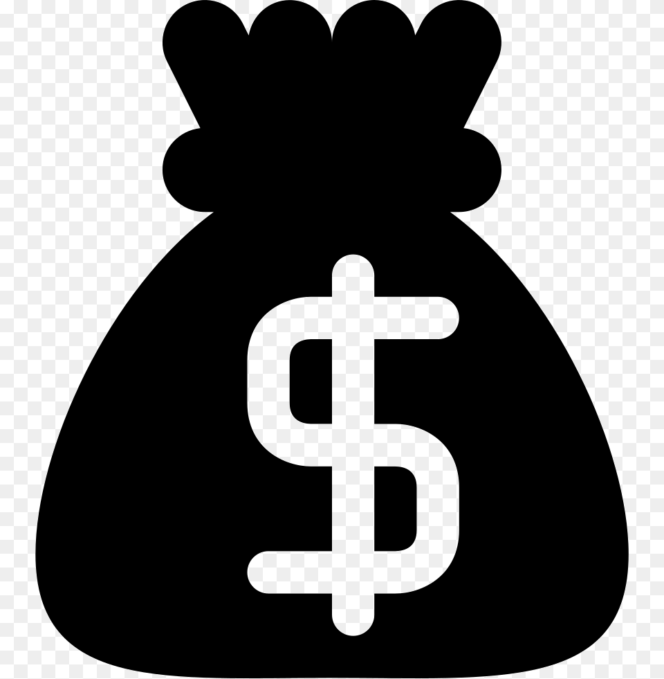 Money Black Bag With Dollar Sign Comments Dollar Sign Black Icon, Stencil, Symbol, Baby, Person Free Png
