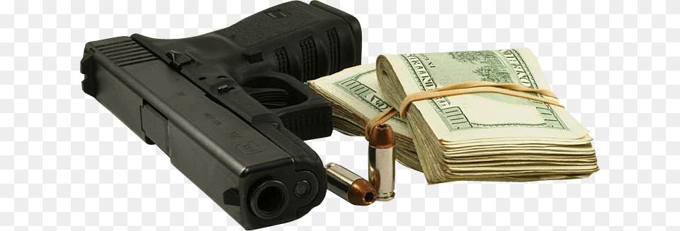 Money Bullets Glock 40 Glock, Firearm, Gun, Handgun, Weapon Free Transparent Png