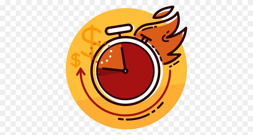 Money Burn Rate Clock Icon, Alarm Clock Png