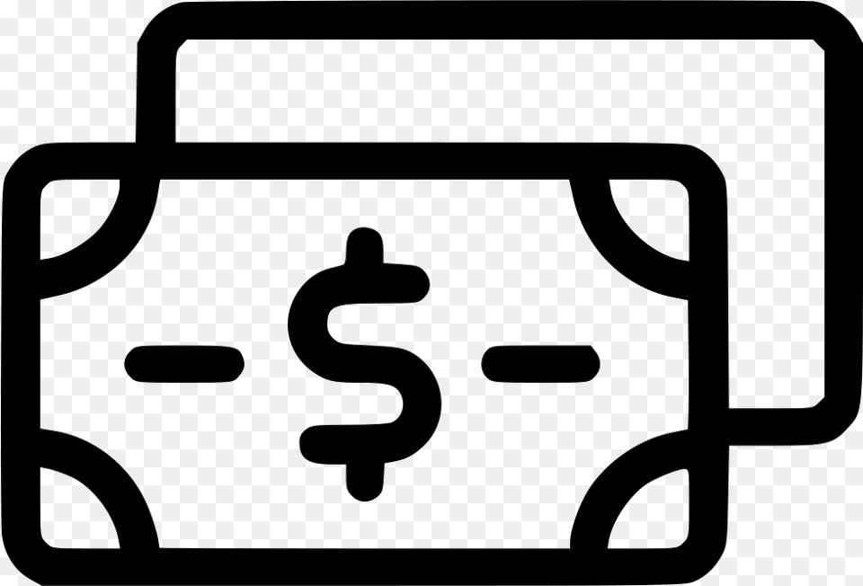 Money Cash Finance Payment Dollar Bill Pay Icon, Stencil, Device, Grass, Lawn Free Png Download