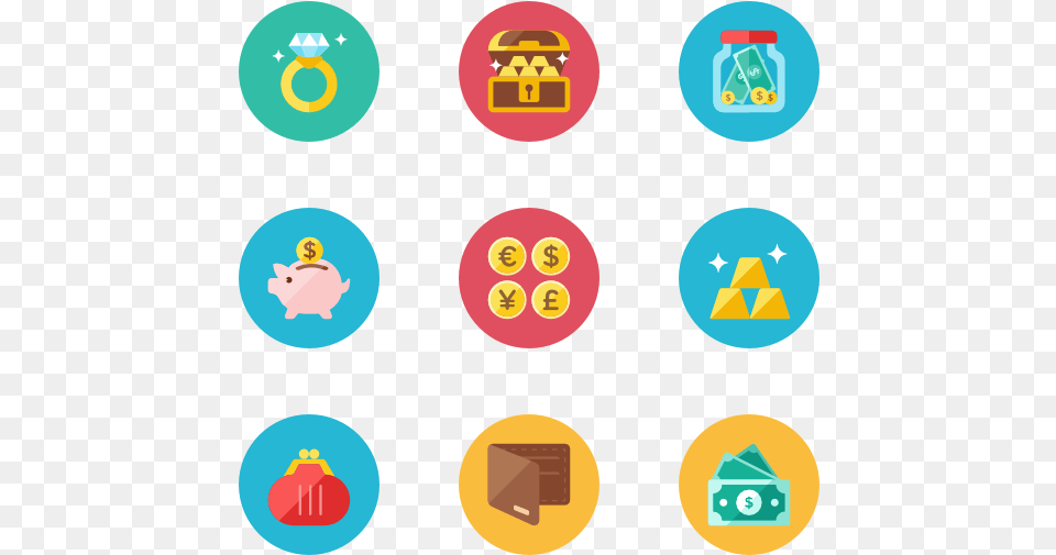Money Circle Icons For Money, Text Free Png