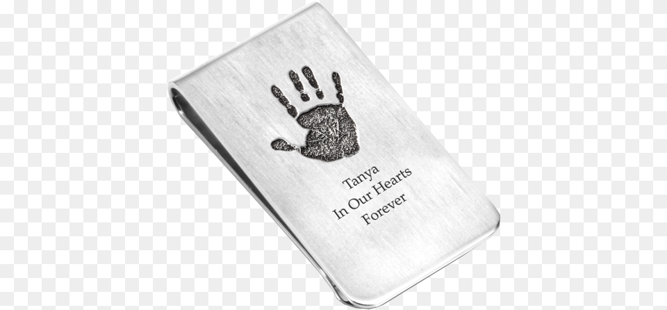 Money Clip With Handprint Personalized Jewelry New Money Clip, Silver, Platinum Free Png