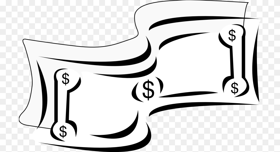 Money Clipart Black And White, Text, Bathing Png