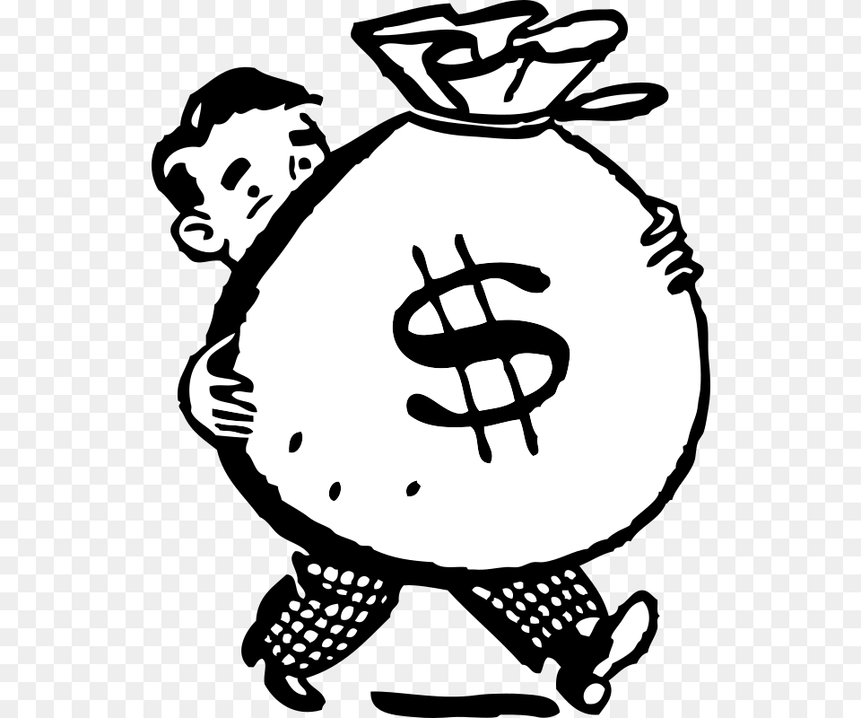 Money Clipart Black And White, Stencil, Baby, Person, Face Free Png