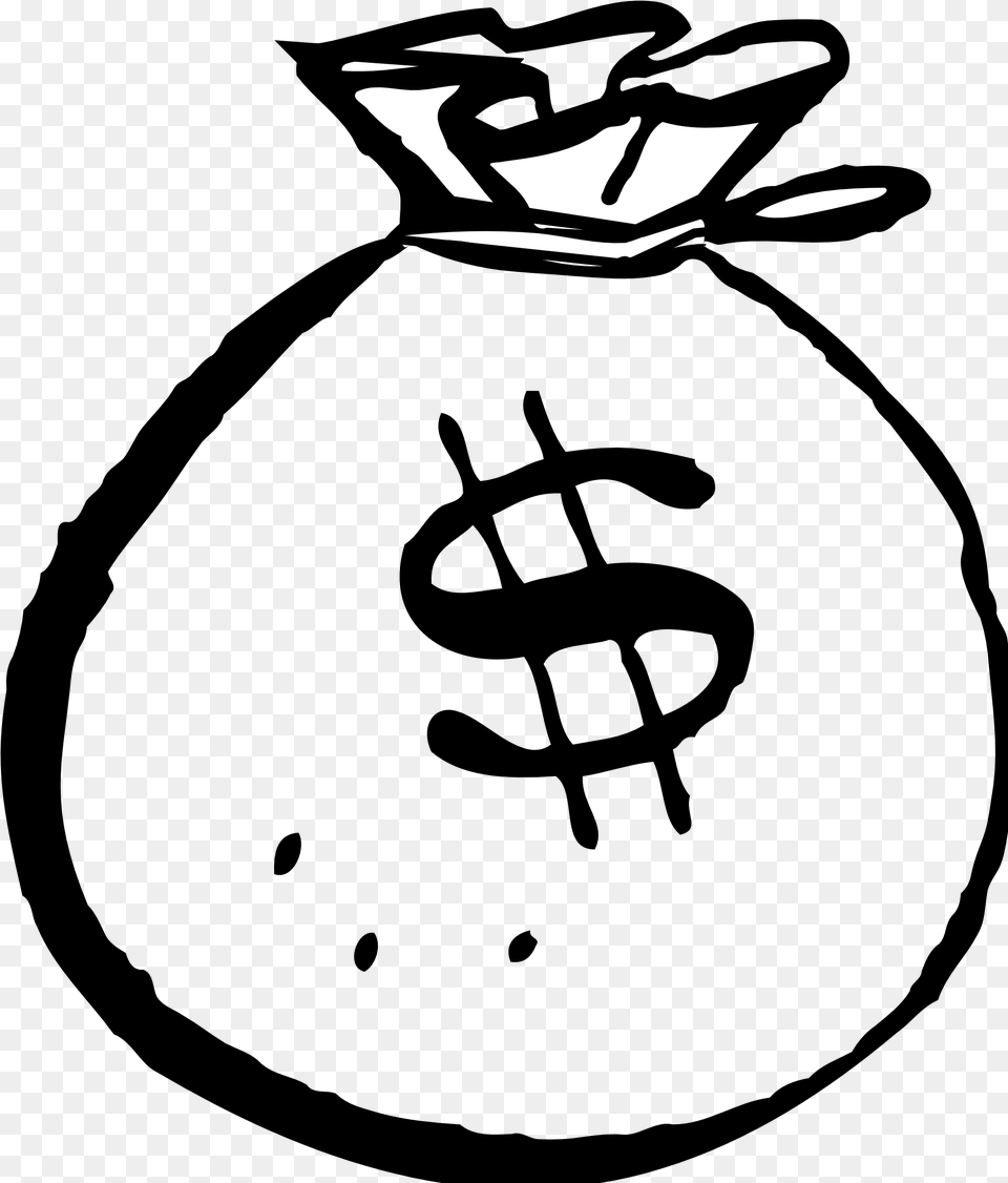 Money Clipart Black And White, Logo, Symbol Png Image