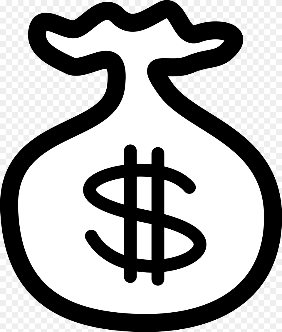 Money Clipart Black And White Money Clipart Black And White, Stencil, Cutlery, Symbol, Logo Free Transparent Png