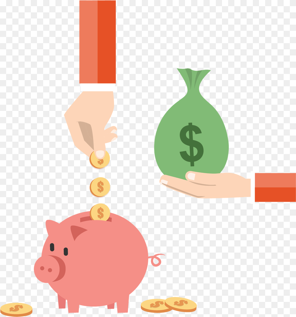 Money Clipart Cash Management Save Money Transparent Clipart, Animal, Mammal, Pig, Piggy Bank Png Image