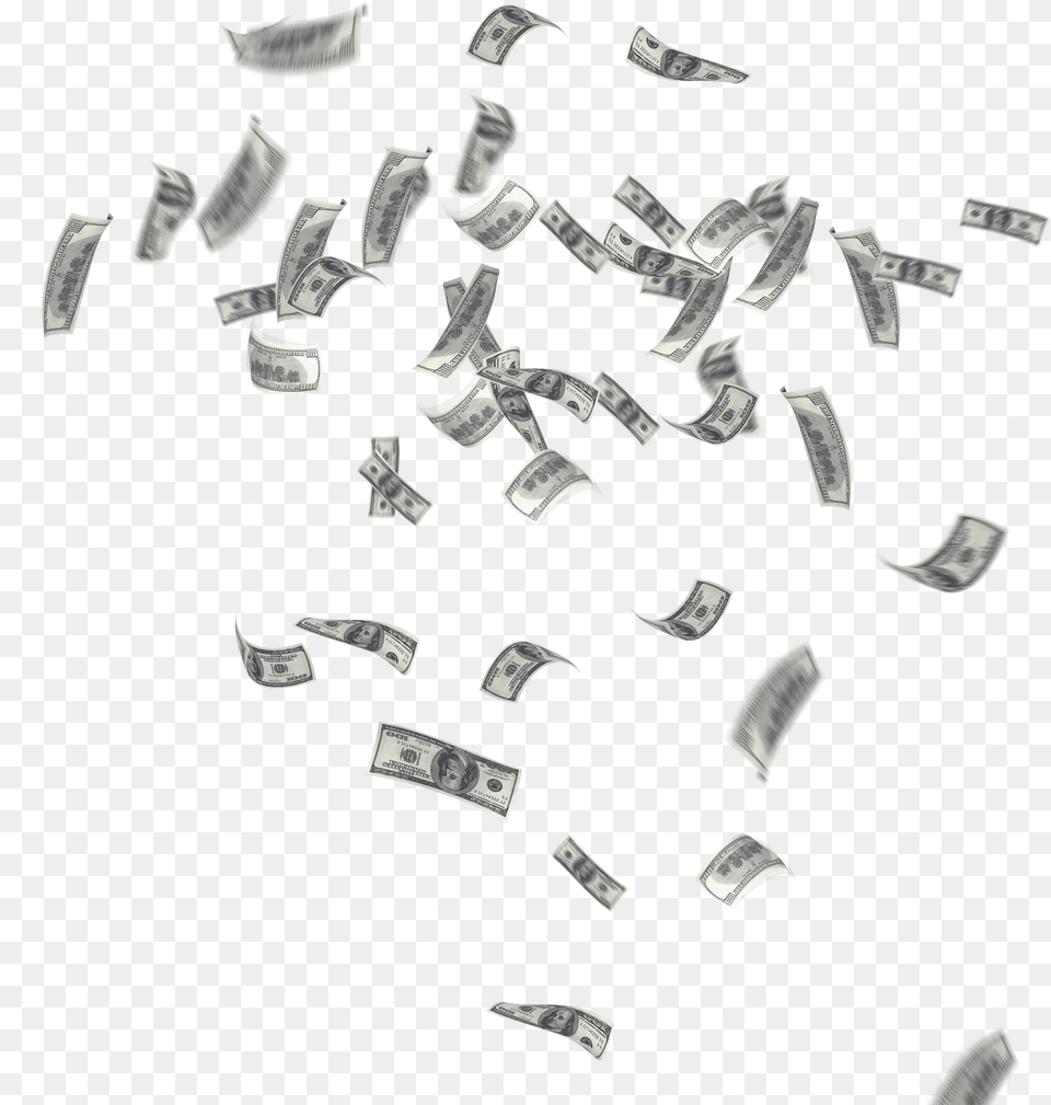 Money Cloud Image Flying Papers, Person Free Png Download