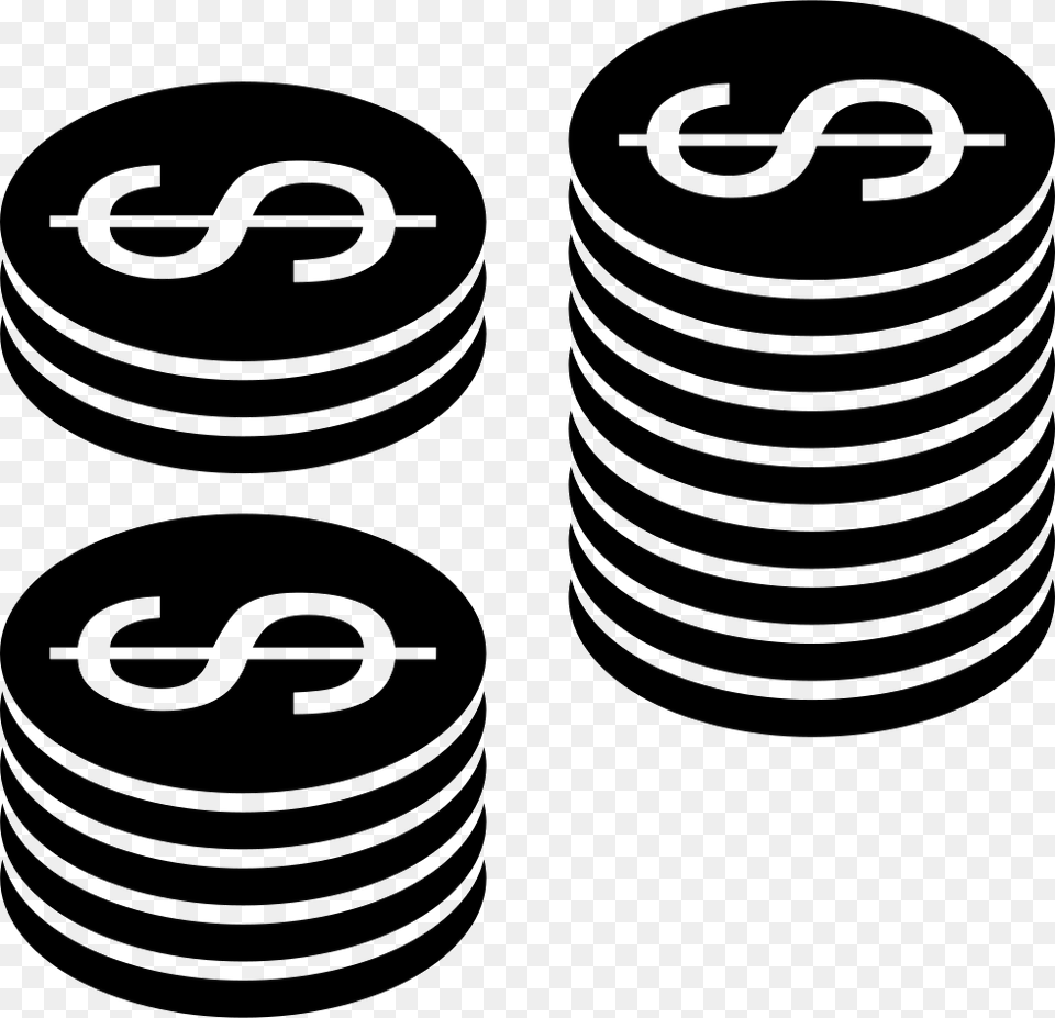 Money Coins Stacks Comments Stacks Of Money Icon, Symbol, Spiral Png Image