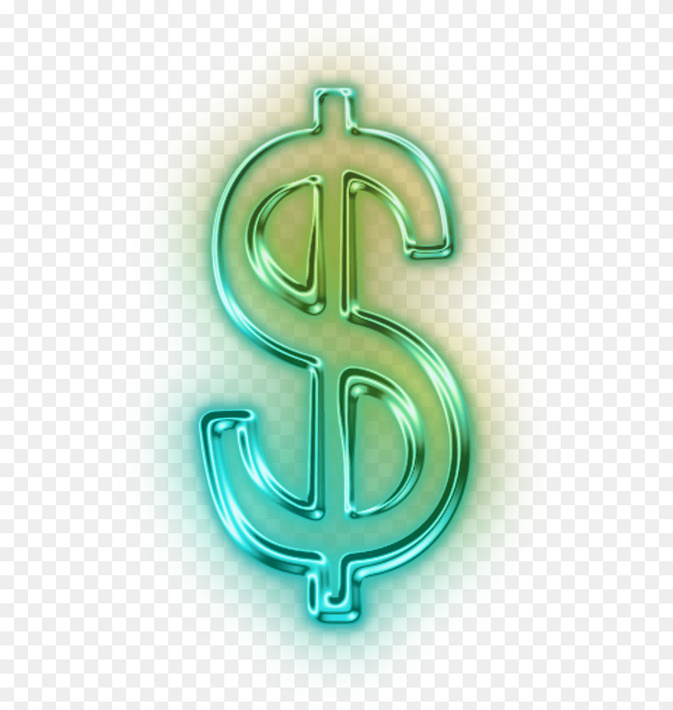 Money Dinheiro Neon Lucianoballack Neon Dollar, Light, Symbol, Machine, Wheel Png