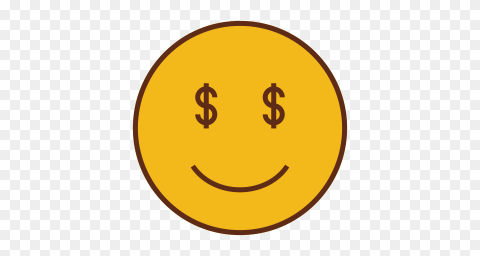 Money Dollar Emoji Face Smiley Emoticon Icon, Astronomy, Moon, Nature, Night Png Image